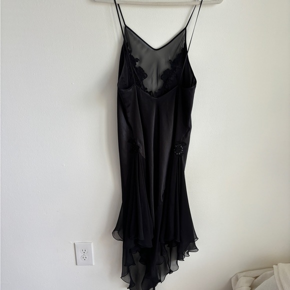 Vintage Black Silk Dress - Picture 8 of 11